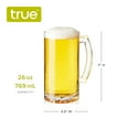 True Beer Mug, Large Pint Glass with Handle, Dishwasher Safe Beer Stein