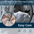 thumbnail image 4 of Mainstays 14-Piece Abstract Wave Shower Curtain Set – 72" x 72" Fabric Curtain, PEVA Liner & Metal Hooks, Moisture-Repellent, Machine Washable, 4 of 11