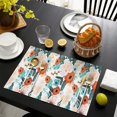 thumbnail image 4 of Pioneer Flower Floral Print Pattern Summer Placemats Table Placemats Set Of 4-Linen Kitchen Washable Placemats Table Mats 12x18 Inch Non-Slip Heat Resistant, 4 of 5
