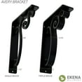 thumbnail image 5 of Ekena Millwork 1 1/2"W x 7 1/2"D x 10"H Avery Wrought Iron Bracket, (Single center brace) (6-Pack), 5 of 5