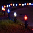 thumbnail image 6 of Wintergreen Lighting C7 Red, White & Blue FlexFilament LED Pathway Light Kit, 15 Lights, 12" Spacing, Black Wire, Black Stake, 15 ft, 6 of 7