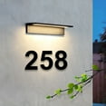 thumbnail image 2 of Black Coated Floating Address Numbers, Metal Modern House Plaques for Garden Mailbox Door Decors & Visibility Signage, 2 of 8
