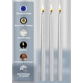 thumbnail image 4 of Hyoola 12 Pack Tall Metallic Taper Candles - 10 Inch Silver Metallic, Dripless, Unscented Dinner Candle - Paraffin Wax with Cotton Wicks, 4 of 8