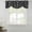 Black, variant on Christmas Snowflakes Tie Up Valance Curtains for Windows, Kitchen Curtains Window Treatments, Xmas Winter Watercolor Grey White Short Window Shades Valances for Bedroom Bathroom Cafe 42"x12"