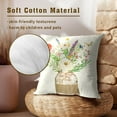 thumbnail image 5 of Spring Throw Pillow Cover 16x16 Inch Pack of 2 Spring/Summer Wildflower Cushion Pillow Case Square Cotton Butterfly Floral Leaf Pillowcase for Flowers Party Bed Sofa Home Car Bedroom Outdoor, 5 of 6