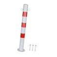 thumbnail image 4 of figatia 30'' Bollard Post Sturdy Protection Parking Barrier Accessory for Supermarkets Parking Street lanes Road Intersections Red White, 4 of 8