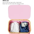 thumbnail image 3 of SpaceAid Double Laundry Hamper 2 Section with Lid and Removable Laundry Bags, 160L Clothes Basket, Pink, 3 of 7