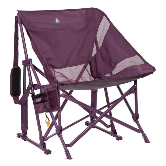 GCI Outdoor Pod Rocker Elite Folding Rocking Camping Chair, Pastel Amethyst