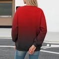 thumbnail image 3 of cocolona Womens Gradient Pullover Sweatshirts Crew Neck Long Sleeve Casual Loose Fall Tops, 3 of 4