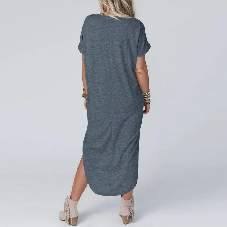 Casual Solid Pocket V Neck Shirt Dress Dresses(6 Colors) Casual Solid Pocket V Neck Shirt Dress Dresses(6 Colors)