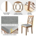 thumbnail image 2 of Foldable Dining Table Set with 4 Pieces Chairs, Smooth Surface Wood Dinette Set, Solid Acacia Wood Rectangular Breakfast Table with Solid Wood Legs for Dining Room, Natural, 2 of 8