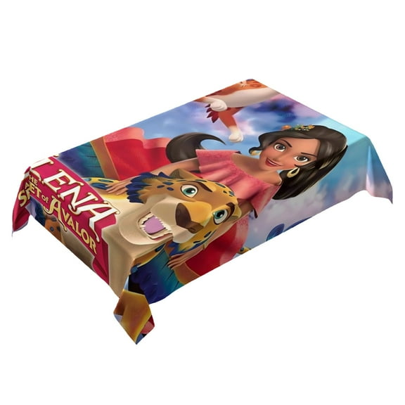 Elena of Avalor Princess-theme square tablecloth has an iconic print, fits most tables, and is easy to care for perfect gifts for fans friends and family，55" x 71"（140*180cm）