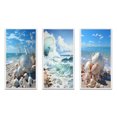 thumbnail image 2 of Designart "Florida Seaside euphony II" Nautical & Beach Framed Wall Art Set Of 3 - Turquoise Florida Frame Gallery Wall Set For Home Decor, 2 of 6
