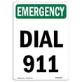 thumbnail image 1 of SignMission OS-EM-A-1824-V-10447 Panneau de Secours OSHA de 18 x 24 Po - Composez le 911, 1 of 1