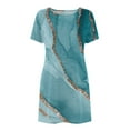 thumbnail image 4 of Fankiway Robe d'Été Imprimée pour Femmes, Jour de l'Indépendance, Décontractée, à Manches Courtes, Col Rond, Grande Taille, Printemps 6667, 4 of 5