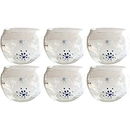 Decorative Jeweled Box - Biedermann & Sons Glass Jeweled Etched Decorative Candle Holder, Box of 6, 5-Inch