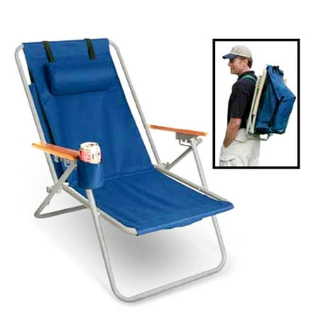 High Back Backpack Chair - Rio WearEver Steel Hi-Back Backpack Beach Chair