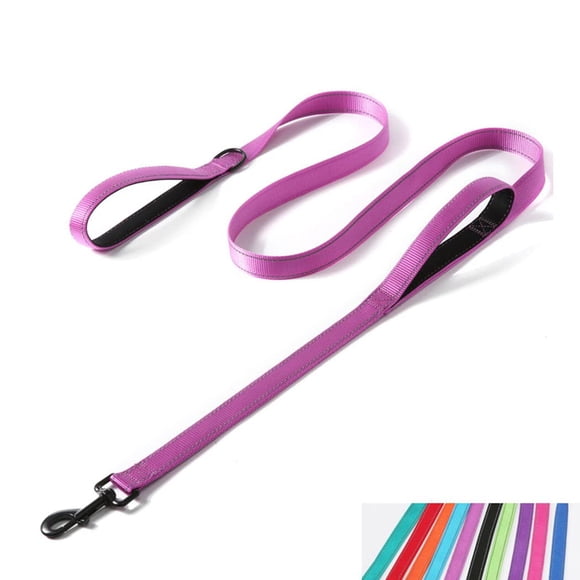 Correa para perro YOUALSO, de nailon reflectante, muy resistente, 1,5 m, color morado