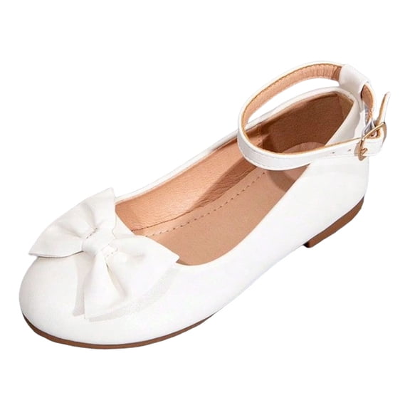 newwalpole Toddler Girls Dress Shoes Mary Janes Ballerina Flats for Girls Shoes Toddler White for Size 1