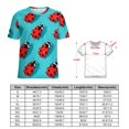 thumbnail image 2 of Ladybug Pattern Print-2 Women's T-Shirt Short Sleeve T Shirts Tops Tee Ladies Loose T, 2 of 6