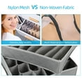 thumbnail image 5 of 3 Packs Foldable Nylon Underwear Drawer Organiser Divider, Washable Transparent Underwear Storage Box For Bras, Socks And Panties，6 Grid Bra Box + 7 Grid Panties Box + 11 Grid Socks Box（Grey）, 5 of 7