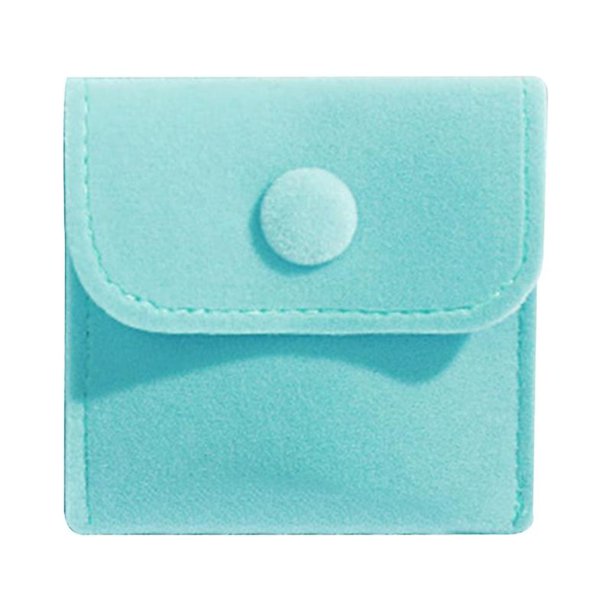 Paquete de bolsa de regalo de joyería pequeña, bolsa con botón a presión, bolsas de terciopelo para joyería, broche a presión