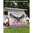 thumbnail image 3 of 4th of July RV Awning Sun Shade Screen 9'X7' Patriotic Eagle Mesh Sunscreen Red White and Blue Stars 250th Anniversary Awning Shade Screen with Zipper Completed Kits for RV Motorhome Camper, 3 of 7
