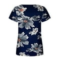thumbnail image 4 of IROINNID Going Out Tops For Women Fashion Printed Casual Round-Neck Short Sleeve Loose Tops Spring, 4 of 5
