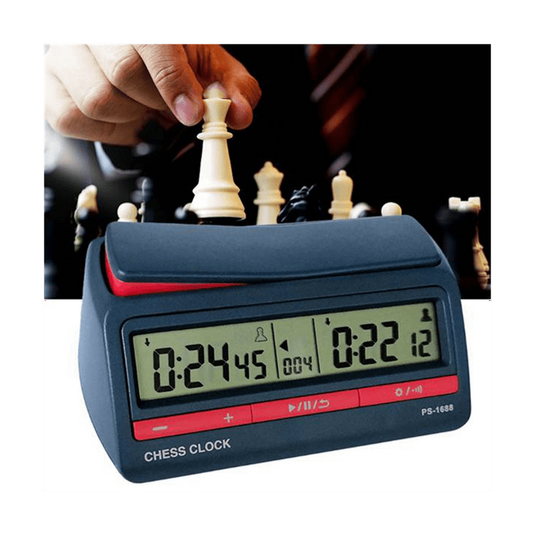 Chess Clocks,Professional Portable Digital Chess Board,Competition Count Chess  Games Electronic Stop - Brown, 13.8x8.8x4.5cm 