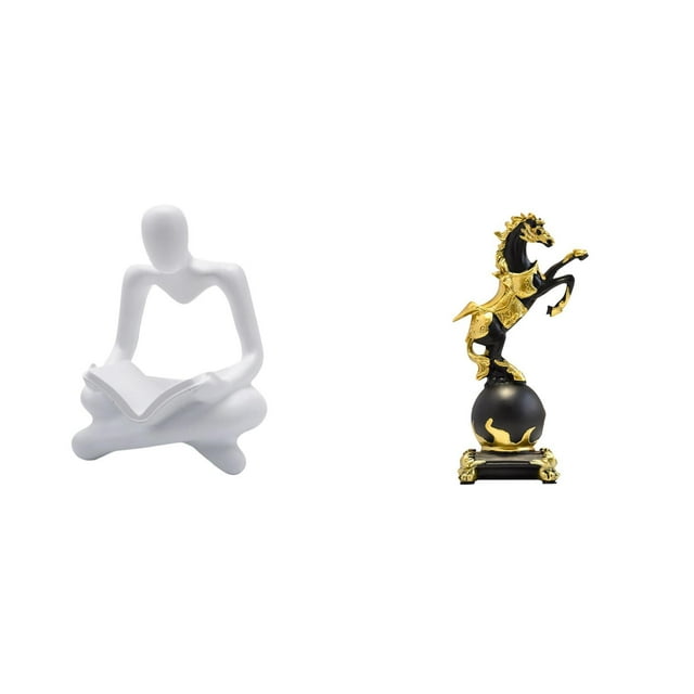 Estatua De Caballo Pensador Abstracto Creativo, Figura De Escultura Artesanal Moderna, Colección Para Sala De Estar, Dormitorio, Centro De Mesa, Adorno De Escritorio