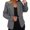 Grey, variant on Breezora Women's Long Sleeve Button Front Cardigan Jacket Autumn Winter Tailored Blazer Casual Coat L Size Army Green