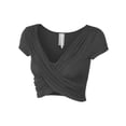 thumbnail image 2 of KOGMO Womens Short Sleeve Criss Cross Crop Top, 2 of 4
