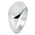 thumbnail image 1 of Sterling Silver Carpe Diem Engraved Oval Flat Top Polished Ring, 1 of 1