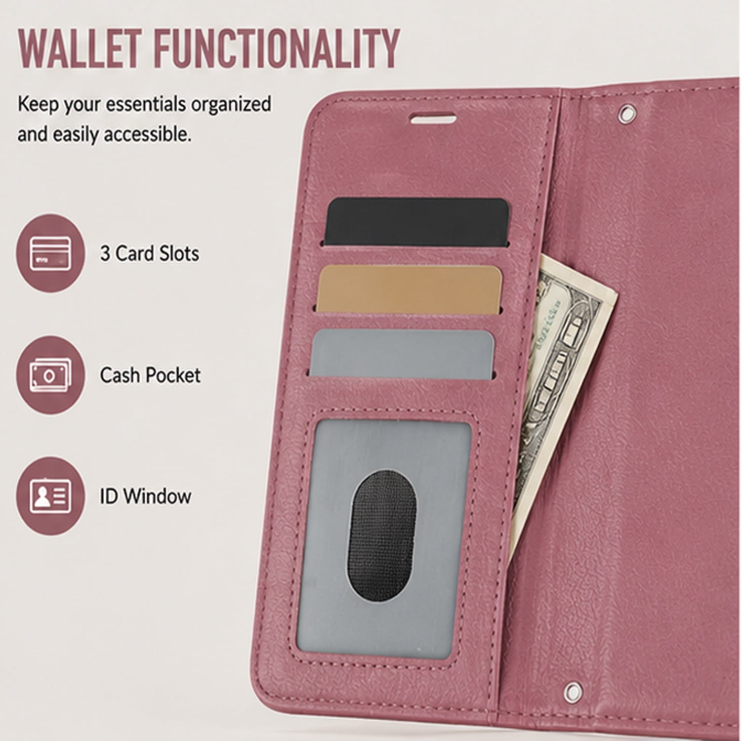 Protective Classic Magnet Wallet Case for iPhone 17 Pro - Brown