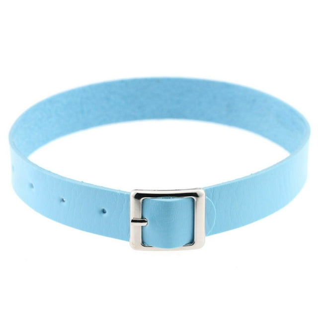 Fake Leather Choker Buckle Simple Adjustable Punk Choker Collar Choker Necklace