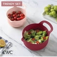 thumbnail image 3 of COOK WITH COLOR Mixing Bowls Set 4-pcs, Non-Slip Mixing Bowls with Pour Spouts & Handles, Rose, 3 of 8