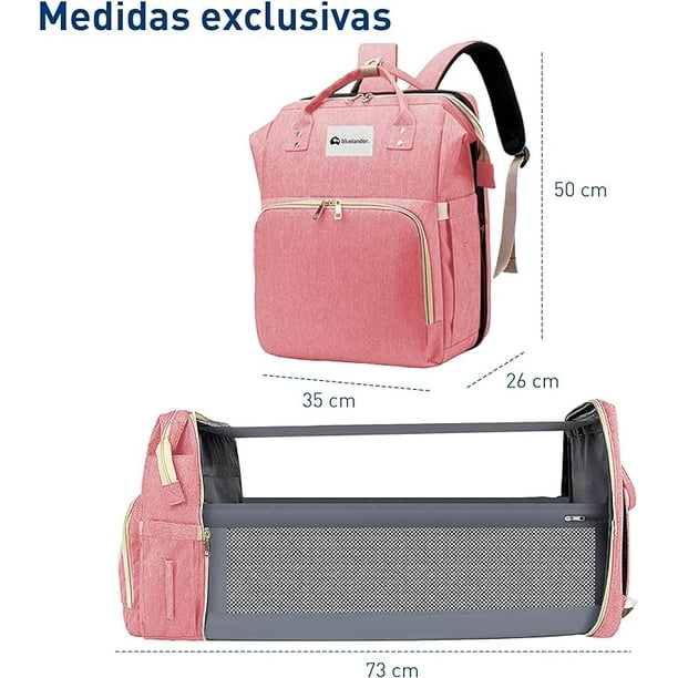Mochila Panalera Multifuncional Convertible a Cuna Hanylish Rosa