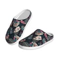 thumbnail image 2 of Picia Colorful Tropical Leaves for Women's Lamb-hug Comfy Fleece House Slippers Memory Foam, Slip-on House Shoes Indoor Outdoor-35/36, 2 of 7