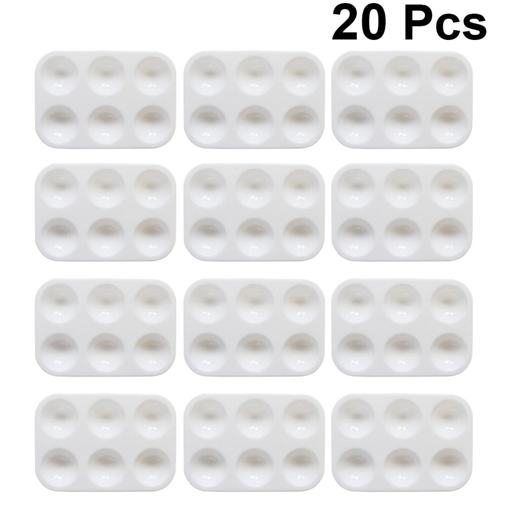 MLINS 60 pcs  Portable Painting Palettes Plastic Drawing Tray for DIY Craft Professional Art Painting