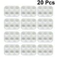 thumbnail image 4 of 20 piezas de paletas de pintura portátil bandeja de dibujo de rectángulo de plástico para bricolaje artesanía pintura de arte profesional, 4 of 6