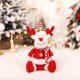 thumbnail image 1 of Adornos navideños Muñeco de tela sentado Muñeco de nieve anciano tejido Muñeco de modelado Regalos para niños Suministros para decoración de ventanas, 1 of 3