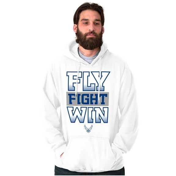US Air Force Fly Fight Win Slogan Hoodie Sweatshirt Women Men Brisco Brands M