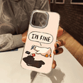 thumbnail image 3 of Clear Phone Case Funny Big White Goose Pattern With Simple Letter Design Phone Case For IPhone 11 12 13 14 15 Pro Max Plus XR High-Quality And Durable TPU Phone Cases Perfect Birthday Or Festival Gift, 3 of 5