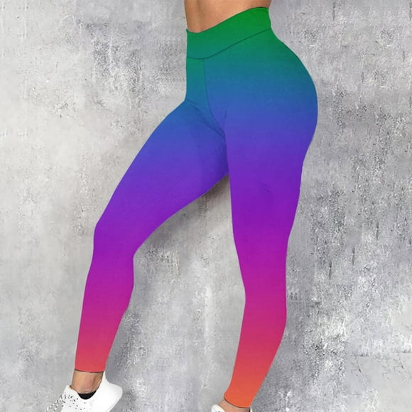 Aboser Neon Leggings for Women High Waisted Workout Pants 80S Activewear Retro Party Jogging Pants Plus Size Yoga Leggings Carnival Night