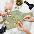 thumbnail image 4 of Map Cutting Board, Highly Detailed Grunge Treasure Map Adventure Sailing Island Journey Travel, Decorative Tempered Glass Cutting and Serving Board, Wine Bottle Shape, Sand Brown, by Ambesonne, 4 of 5