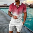 thumbnail image 2 of Fimkaul Mens Summer 2 Piece Outfits Short Sets 3D Suit Shorts Beach Tropical HawaiianSS Body Sports Shorts Suit Sports Suit Short Sleeve Tracksuits Red XL, 2 of 4