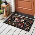 thumbnail image 4 of Watercolor Flowers Entryway Rug 2'x3'&nbsp; Non Slip Front Door Mats, Farmhouse Floral Vintage Black Entrance Rugs Indoor Outdoor Carpet, Washable Floor Mats Small Area Rug for Bedroom Kitchen, 4 of 8