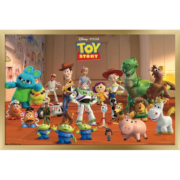 Disney Pixar Toy Story 4 - Collage Wall Poster, 14.725" x 22.375", Framed
