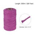 thumbnail image 2 of Macramé Cordón Púrpura Rojo 300m/328 Yardas 3mm Diámetro Algodón Cuerda Cordel Cuerda Retorcido Trenzado Cordón para Planta Colgador, Tejer, Macramé Anudar, 2 of 7