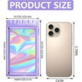 thumbnail image 2 of 100 pcs Purple Smell Proof Holographic Bags Packaging Bags,Clear Resealable Odor Proof Bag Foil Pouch Zipper Bag for Food Storage,Lipgloss,Jewelry,Eyelash Packaging for Small Business(4x6In), 2 of 12